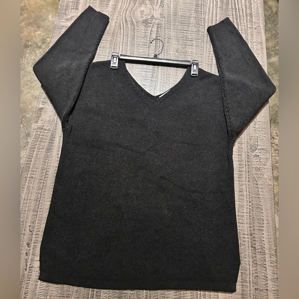 Black V-Neck Sweater
